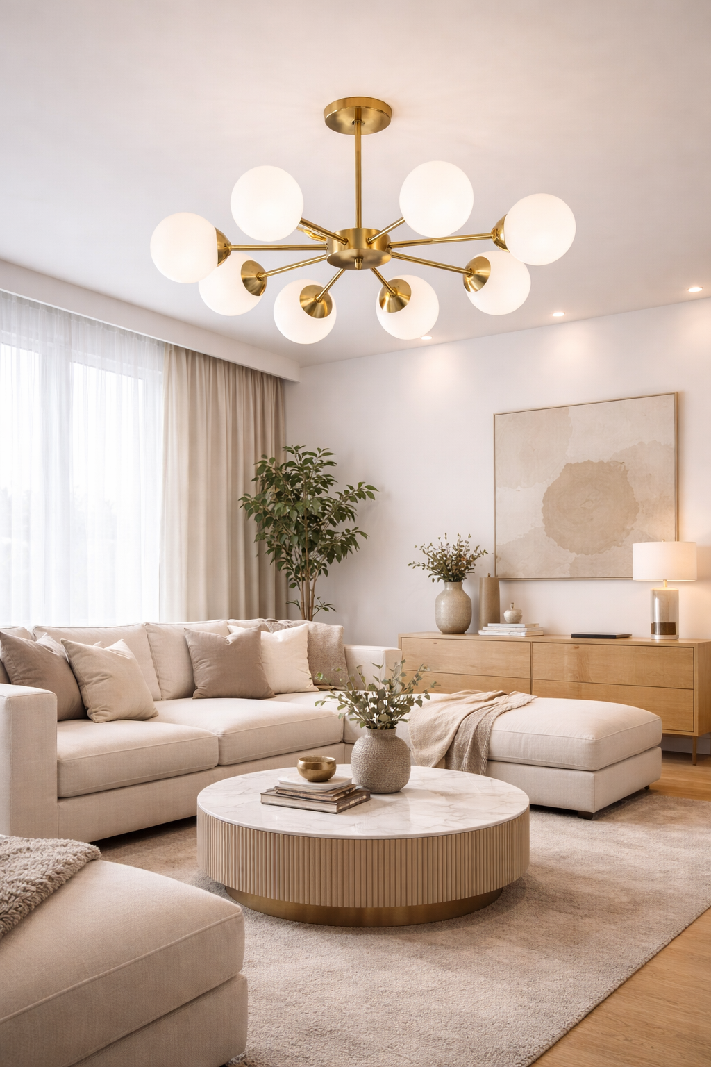 żyrandol do salonu nowoczesny LED