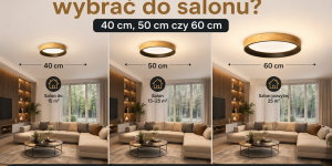 Jak duży plafon LED wybrać do salonu? 40 cm, 50 cm czy 60 cm